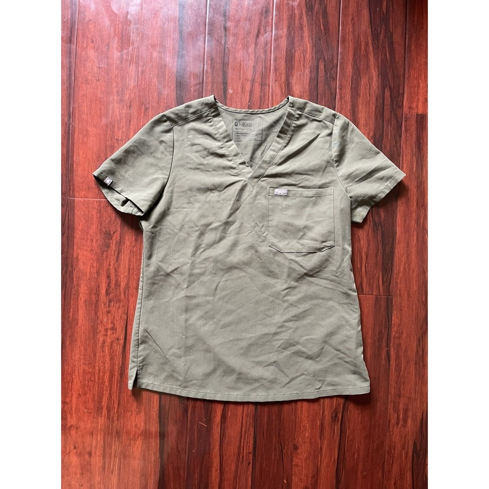 FIGS Green‎ Medical Scrub Technical Collection Top Women's Size Small Preowned